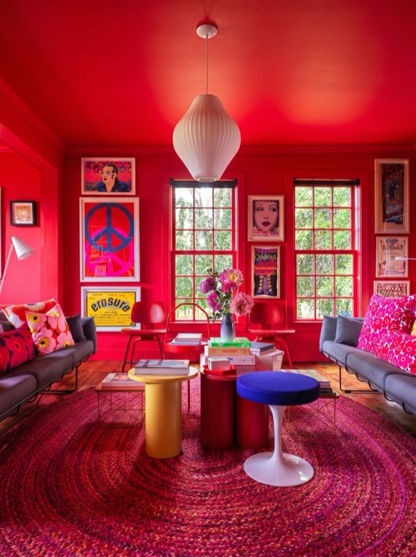 Maximalist interior design style — example room rendered by StylefyRoom